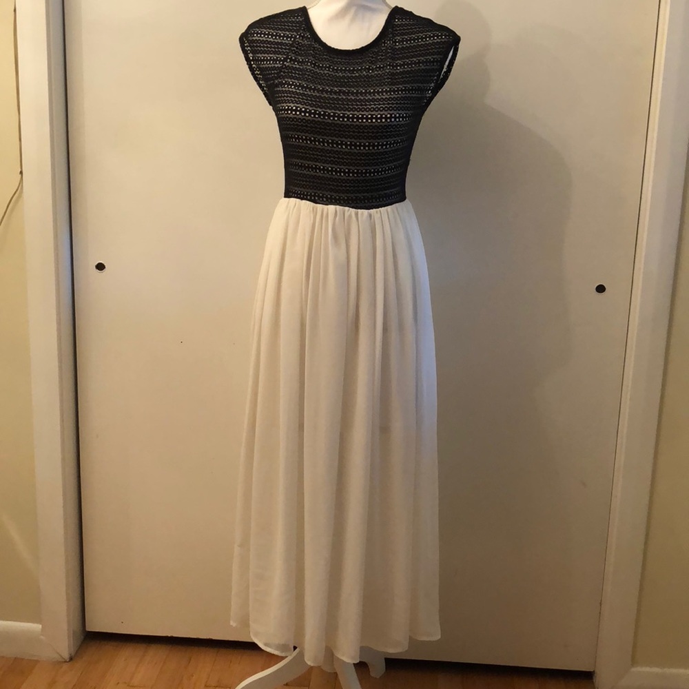 Black and white sheer dress.
